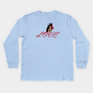 Cats and roses Kids Long Sleeve T-Shirt